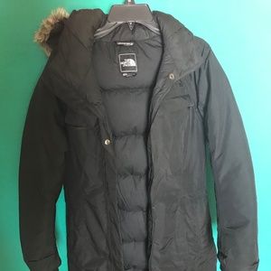 Black Northface Parka - like new